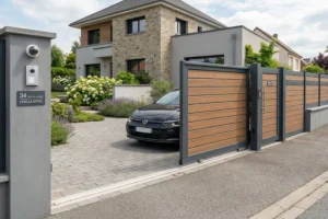 portail pour terrain pente