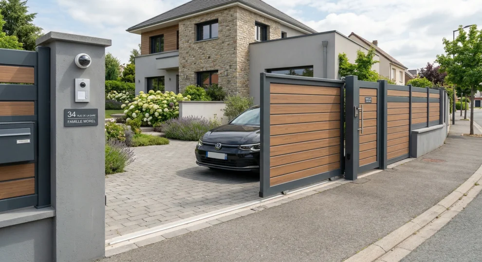 portail pour terrain pente