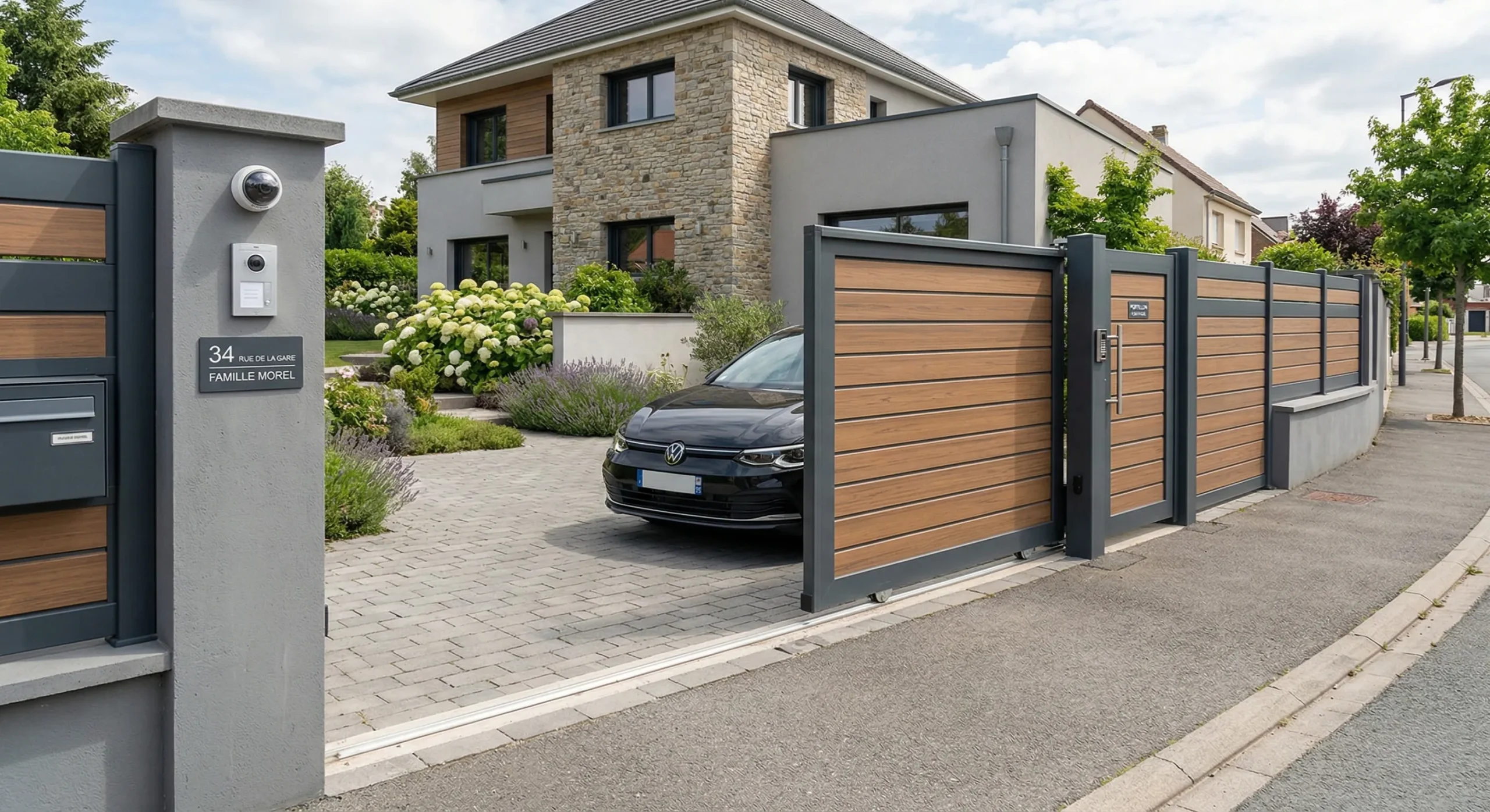 portail pour terrain pente
